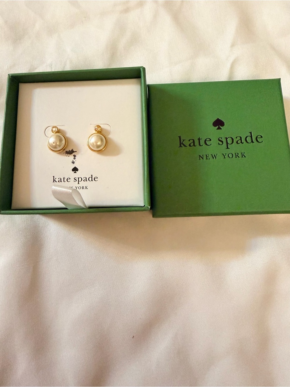 kate spade Gold Pearl Double-Stud Earrings